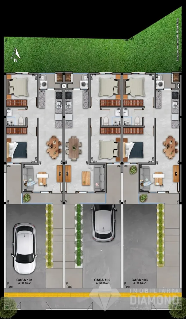 Casa geminada com 2 dormitórios, foto 3