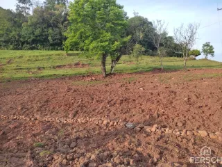Vista de uma área de terra com vegetação e colinas em Lajeado, Brasil.