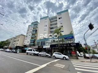 Fachada de um prédio residencial na rua em Lajeado, Brasil.