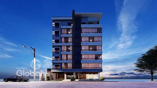 Fachada moderna de um prédio residencial em Lajeado, Brasil, com vista para o mar.