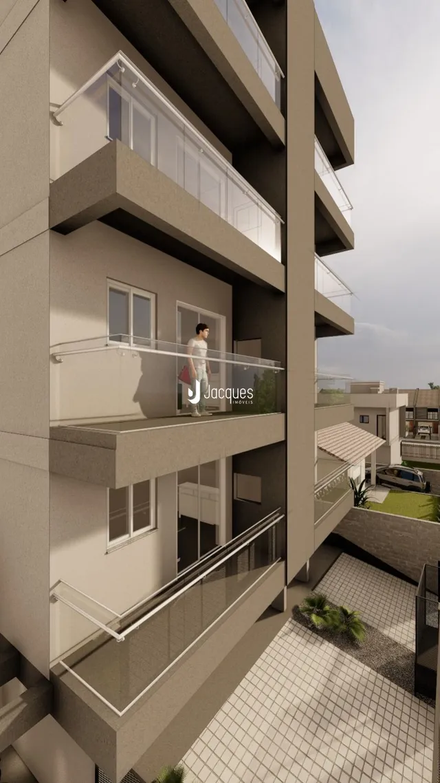 Fachada moderna de um prédio residencial em Lajeado, Brasil.