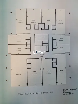Planta baixa do imóvel na Rua Pedro Albino Muller em Lajeado.