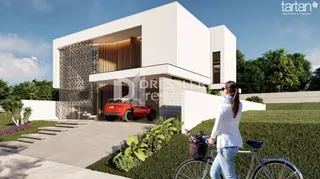 Fachada moderna de uma casa em Lajeado, Brasil.