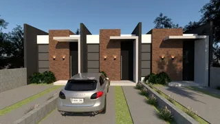 Fachada moderna de uma casa em Lajeado, Brasil.