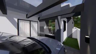Renderização arquitetônica da fachada de uma casa moderna em Lajeado, Brasil.