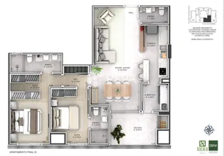 Apartamento com 2 dormitórios, foto 3
