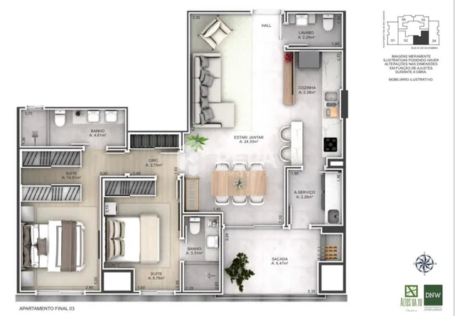Apartamento com 2 dormitórios, foto 3