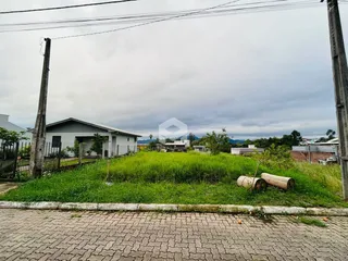 Vista da propriedade com gramado e cerca ao lado de uma estrada.