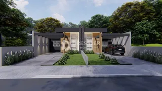 Fachada de uma casa moderna em Lajeado, Brasil.