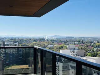Vista panorâmica da paisagem de Lajeado a partir de um terraço.