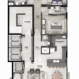 Apartamento com 3 dormitórios, foto 49