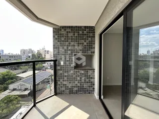 Vista da varanda com vista para a paisagem urbana de Lajeado.