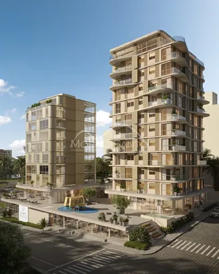 Fachada moderna de um edifício residencial em Lajeado, Brasil.