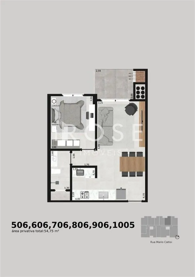 Apartamento com 1 dormitório, foto 3