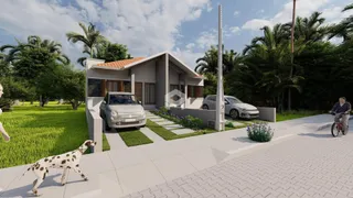 Fachada de uma casa em Lajeado, Brasil com jardim e paisagismo.