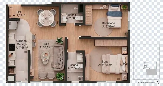 Apartamento com 2 dormitórios, foto 2