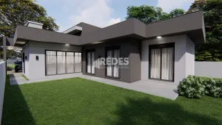 Fachada moderna de uma residência em Lajeado, Brasil.