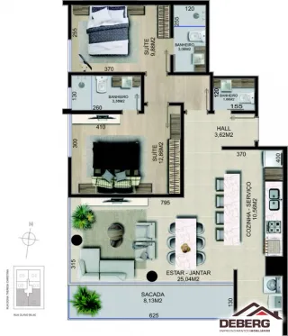 Apartamento com 2 dormitórios, foto 2