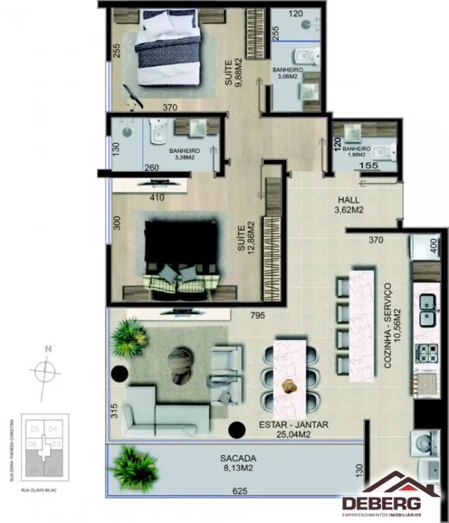 Apartamento com 2 dormitórios, foto 2