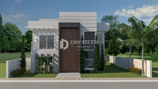 Fachada moderna de uma residência em Lajeado, Brasil.