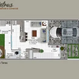 Planta baixa de um imóvel em Lajeado.
