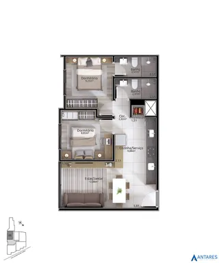 Apartamento com 2 dormitórios, foto 23