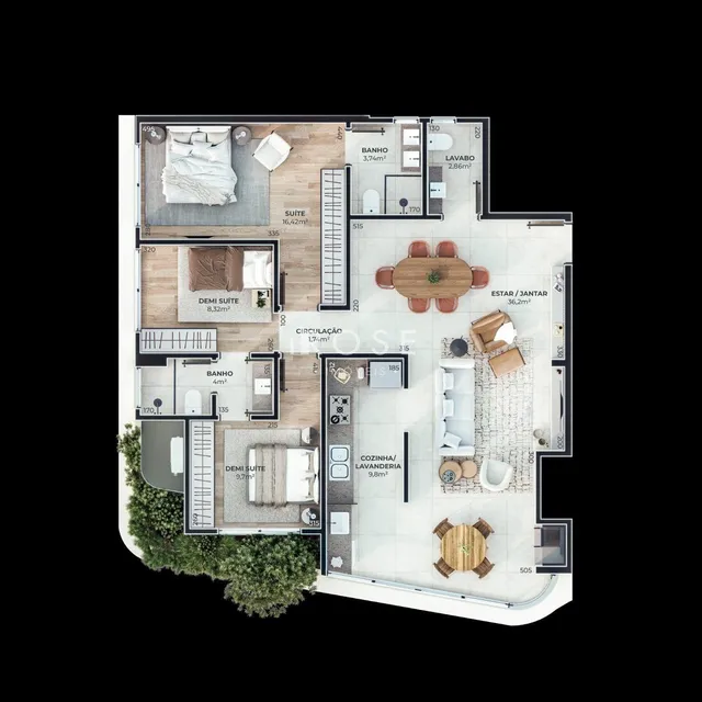 Apartamento com 3 dormitórios, foto 2