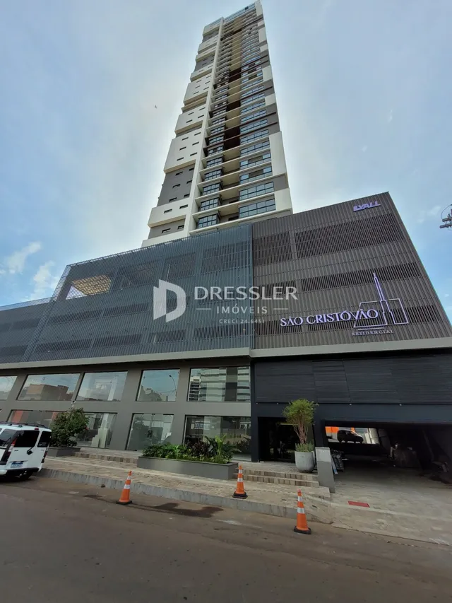 Fachada de um edifício residencial moderno em Lajeado, Brasil.