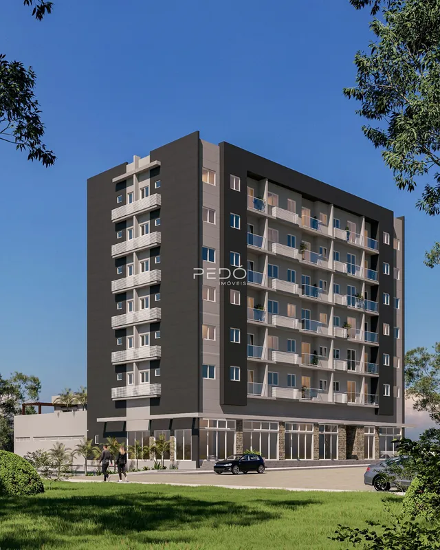 fachada moderna de um prédio residencial em Lajeado, Brasil.