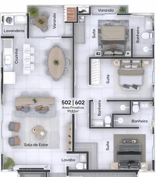 Apartamento com 3 dormitórios, foto 7