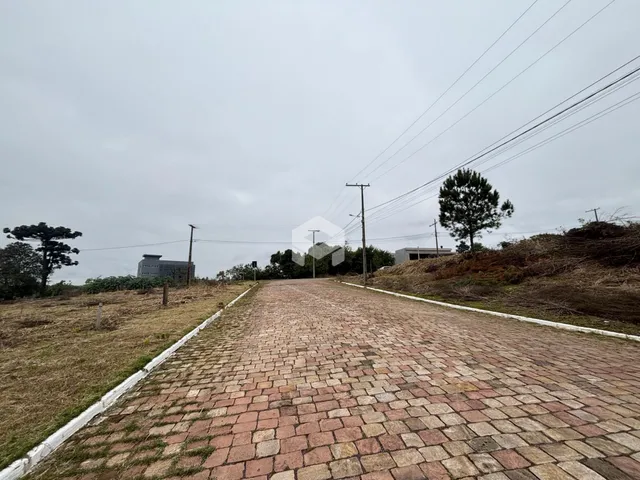 Uma estrada de tijolos se estende por uma área de campo seco.
