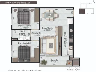Apartamento com 2 dormitórios, foto 13