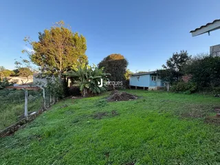 Vista externa de um terreno com gramado e vegetação em Lajeado.