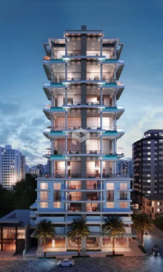 Fachada moderna de um prédio residencial em Lajeado, Brasil.