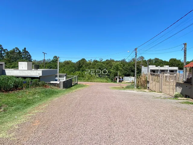 Vista da entrada de uma propriedade em Lajeado, Brasil.