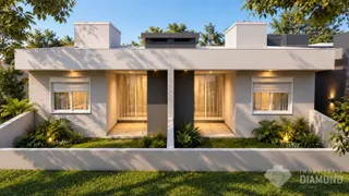 Fachada moderna de uma residência em Lajeado, Brasil.