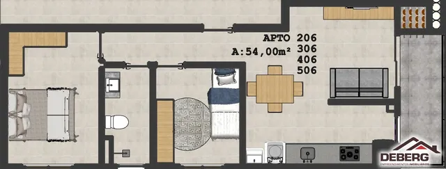 Apartamento com 2 dormitórios, foto 3
