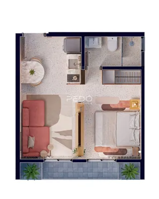 Planta baixa de um imóvel residencial em Lajeado, Brasil.