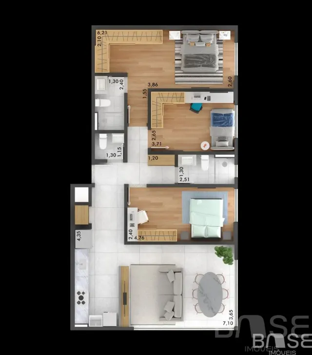 Apartamento com 3 dormitórios, foto 4