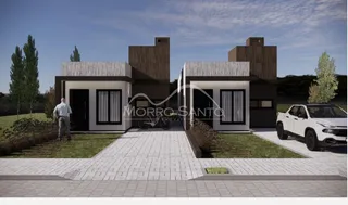 Fachada de uma residência moderna com revestimento em Lajeado, Brasil.