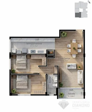 Apartamento com 2 dormitórios, foto 9