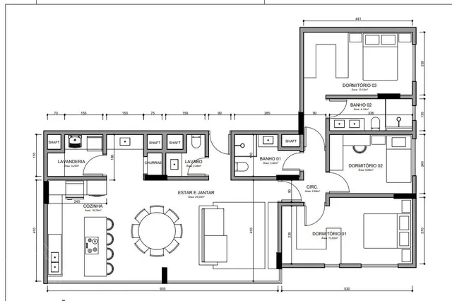 Apartamento com 3 dormitórios, foto 4