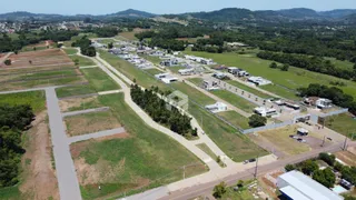 Vista aérea de um loteamento em Lajeado, Brasil.