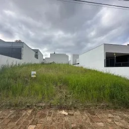 Foto de um terreno com grama alta e vegetação densa.