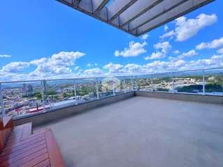 Vista panorâmica da cidade de Lajeado a partir de uma varanda.