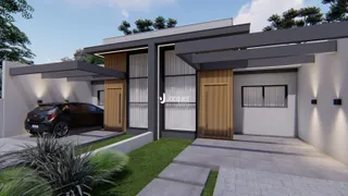 Fachada moderna de uma residência em Lajeado, Brasil.