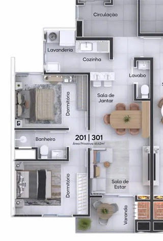 Apartamento com 2 dormitórios, foto 7