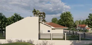 Fachada externa de uma residência em Lajeado, Brasil.