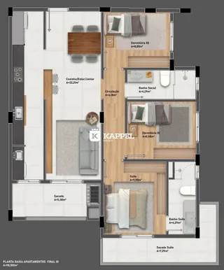Apartamento com 3 dormitórios, foto 12