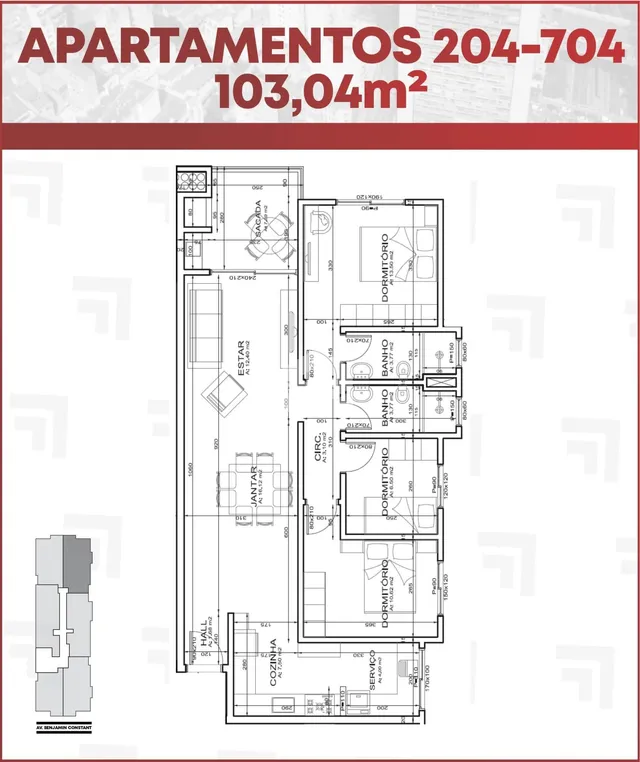 Apartamento com 3 dormitórios, foto 2